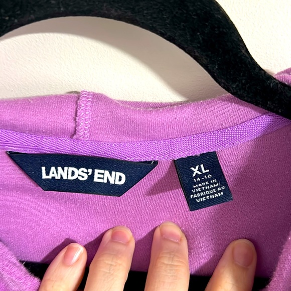 Purple, terry cloth, cover-up, dress size large - Picture 3 of 4